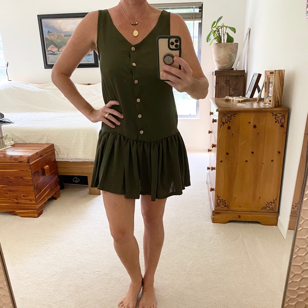 Boutique mini button down dress